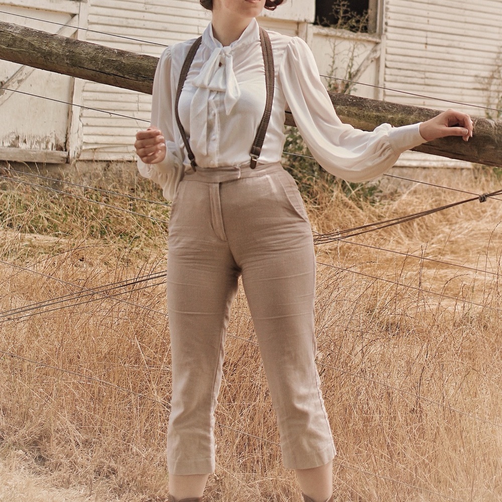 Mango Vintage Linen High-rise Capris